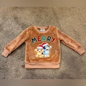 Bluey Christmas "Merry" Cozy Sweatshirt 18M